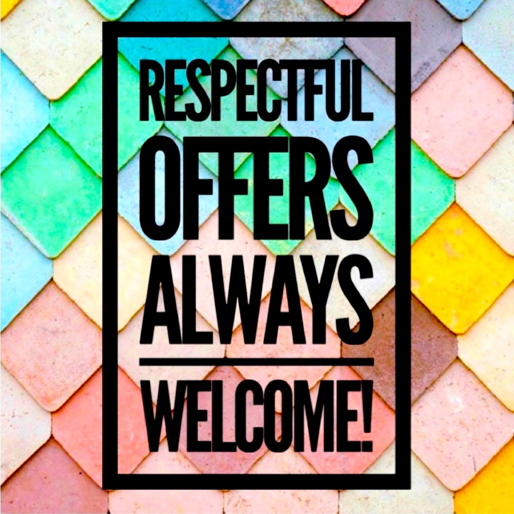 I am happy to consider all reasonable offers 😃